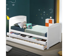 Load image into Gallery viewer, Danica Single Wooden Trundle Bed Frame Timber Kids Adults
