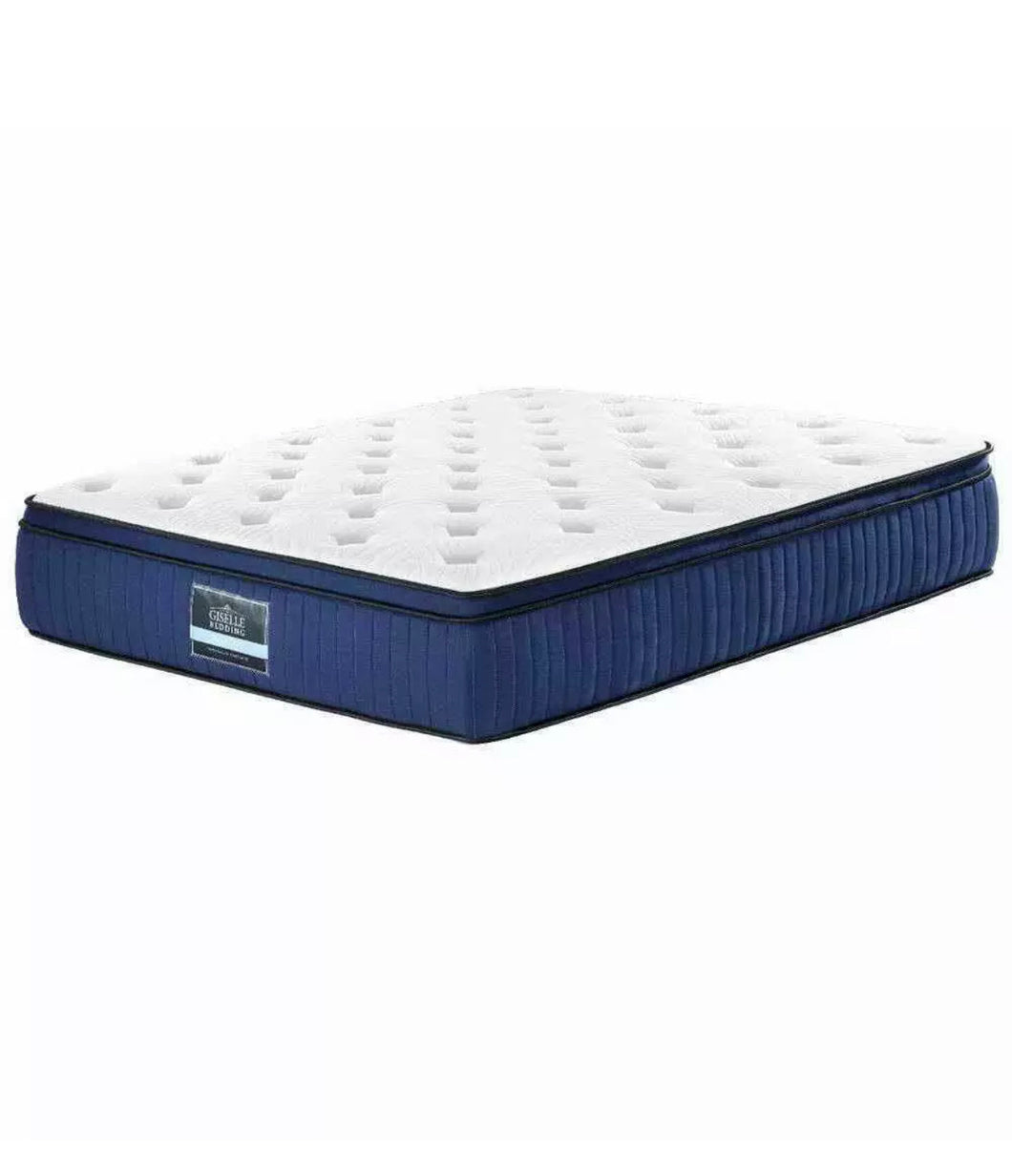 Giselle Bedding Queen Size Mattress 7 Zone Euro Top Pocket Spring Cool Gel Memor