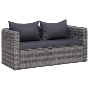 Lomond 44162 Garden Corner Sofas 2 pcs Grey Poly Rattan