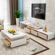 Load image into Gallery viewer, Modern Adjustable Temp-Glasses Coffee Table and TV Unit
