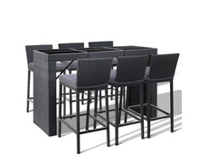 Load image into Gallery viewer, Esprit Gardeon Outdoor Bar Set Table Chairs Stools Rattan Patio Furniture 6 Seaters
