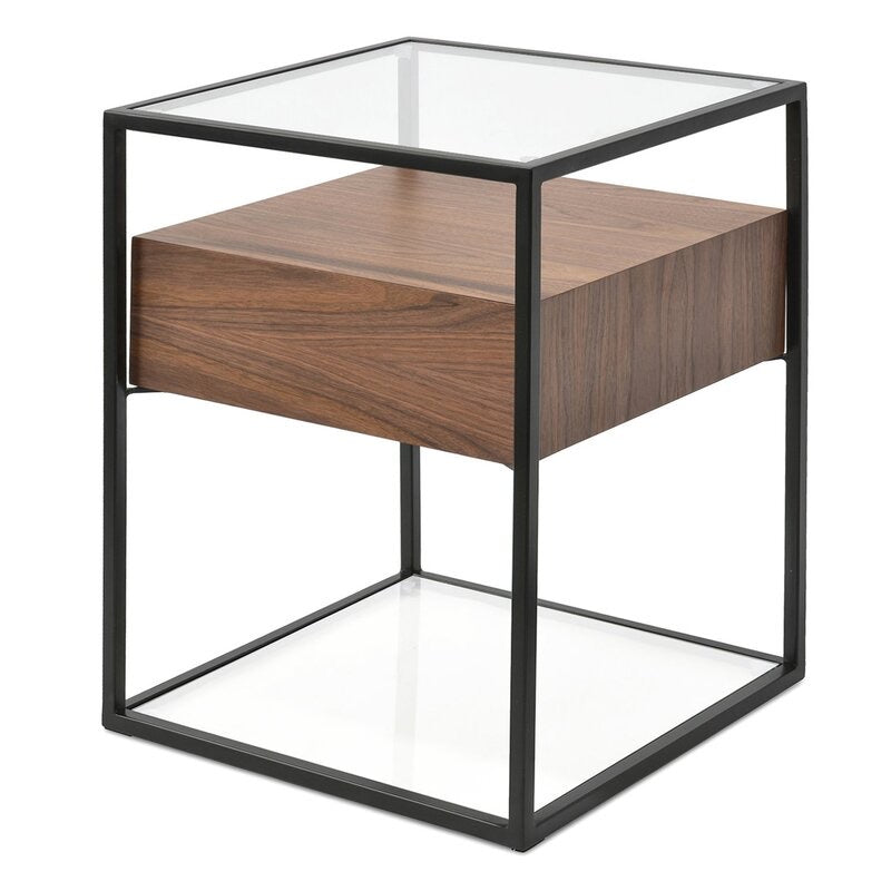 Norman Scandinavian Side Table - Walnut