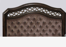 Load image into Gallery viewer, Linn Modern Espresso King Ans Queen Upholstered Panel Bed
