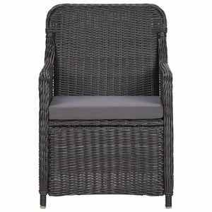 Barca 7 Piece Outdoor Dining Set Poly Rattan Black