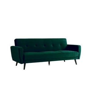 Jorn 3 Seater Velvet Sofa Bed - Dark Forest Green