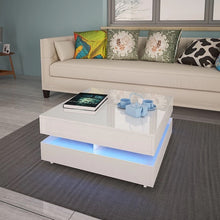 Load image into Gallery viewer, Modern High Gloss Coffee Tea Table with RGB LED Light
