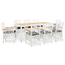 Load image into Gallery viewer, Parker 9 Piece Outdoor Dining Set Poly Rattan White
