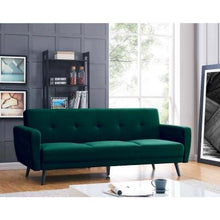 Load image into Gallery viewer, Jorn 3 Seater Velvet Sofa Bed - Dark Forest Green
