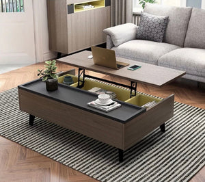 Lift Top Modern Designer Wooden Coffee Table Set