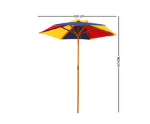 Load image into Gallery viewer, Keezi Kids Wooden Picnic Table Set with Umbrella
