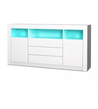Load image into Gallery viewer, Artiss Buffet Sideboard Cabinet 3 Drawers High Gloss Storage Cupboard Display
