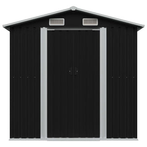 SG Garden Storage Shed Anthracite Steel 204x132x186 cm