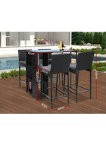 Load image into Gallery viewer, Modern 4 Seats 5 Pieces Gardeon Outdoor Bar Set
