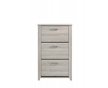 Load image into Gallery viewer, Shoe Cabinet With 3 Compartment Drawer In White Oak
