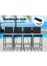 Load image into Gallery viewer, Modern 4 Seats 5 Pieces Gardeon Outdoor Bar Set
