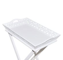 Load image into Gallery viewer, vidaXL Side Table with Tray White Plant Stand End Console Nightstand Lowboard
