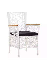 Parker 9 Piece Outdoor Dining Set Poly Rattan White