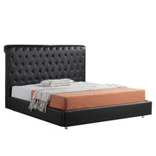 Load image into Gallery viewer, Garcia Chesterfield Leather Bed Black
