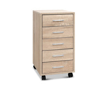 Load image into Gallery viewer, 5 Drawer Filing Cabinet Storage Drawers Wood Study Office School File Cupboard
