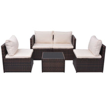 Load image into Gallery viewer, Versatile beautiful Garden Lounge Set with Cushions Poly Rattan Brown
