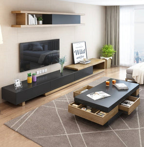 Long Size Extendable Modern Entertainment Unit