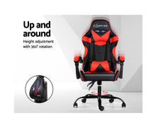 Load image into Gallery viewer, Gaming Office Chairs Computer Seating Racing Recliner Racer Black Red

