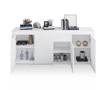 Load image into Gallery viewer, Modern Sideboard Buffet High Gloss Storage Cabinet 4 Doors Cupboard Table White
