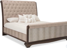 Load image into Gallery viewer, Natura Modern Tan Gator Upholstered Sleigh Bed
