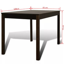 Load image into Gallery viewer, Lana Dining Set 5 Pieces Pine Wood Brown
