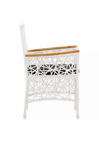 Parker 9 Piece Outdoor Dining Set Poly Rattan White