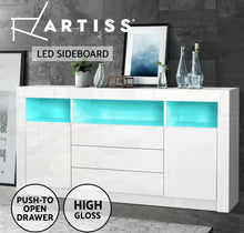 Load image into Gallery viewer, Artiss Buffet Sideboard Cabinet 3 Drawers High Gloss Storage Cupboard Display
