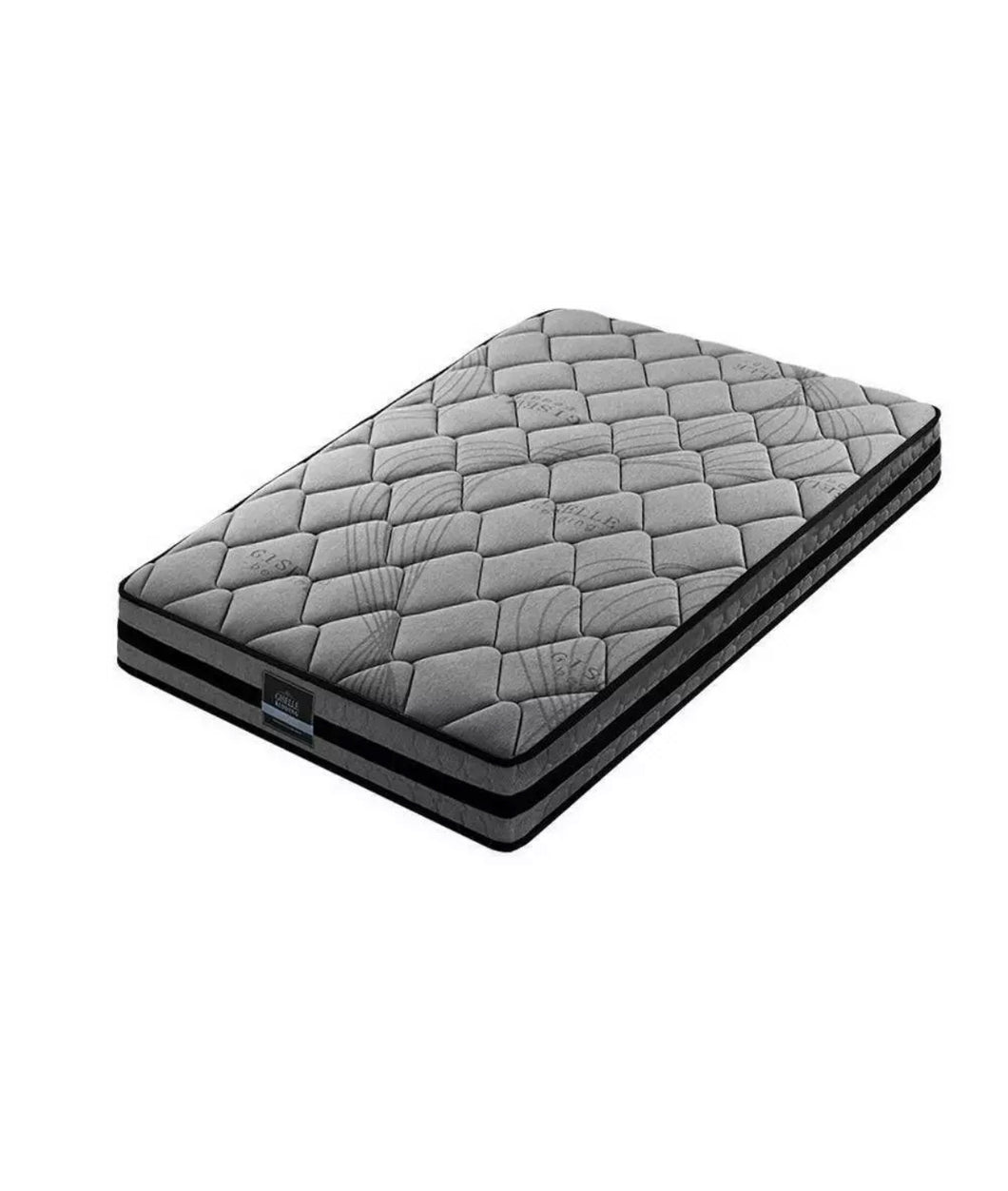 Giselle Bedding Single Size Mattress Bed Medium Firm Foam Pocket Spring 22cm Gre