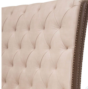 Natura Modern Tan Gator Upholstered Sleigh Bed