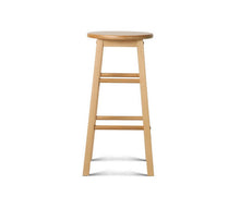 Load image into Gallery viewer, Set of 2 Beech Wood Backless Bar Stools - Natural
