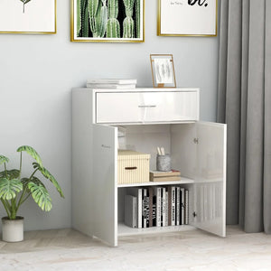 Fawn Sideboard High Gloss White Chipboard