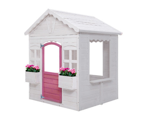 Kids Cubby House Wooden Outdoor Childrens Gift Pretend Play Set