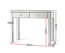 Load image into Gallery viewer, Mirrored Furniture Dressing Console Hallway Hall Table Sidebaord Drawers
