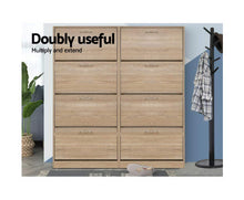 Load image into Gallery viewer, Stylish Shoe Cabinet Shoes Storage Rack Organiser 60 Pairs Wood Shelf Drawer
