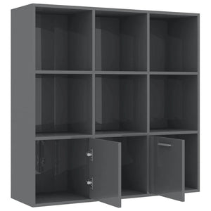 Veranda Book Cabinet High Gloss Grey