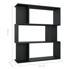 Load image into Gallery viewer, Modern Book Cabinet/Room Divider Black 80x24x96 cm Chipboard
