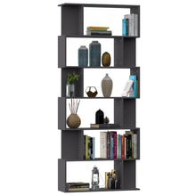 Load image into Gallery viewer, Fluted Book Cabinet/Room Divider Grey
