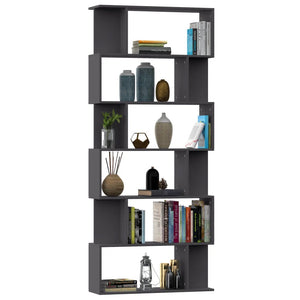Fluted Book Cabinet/Room Divider Grey