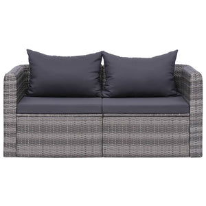 Lomond 44162 Garden Corner Sofas 2 pcs Grey Poly Rattan