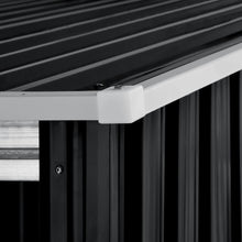 Load image into Gallery viewer, Garden Shed with Sliding Doors Anthracite 329.5x205x178 cm Steel
