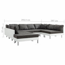 Load image into Gallery viewer, Sectional Sofa Faux Leather White
