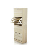 Load image into Gallery viewer, 60 pairs Modren Shoe cabinet 4 Racks Footwear Storage (Oak)
