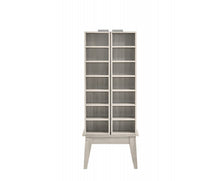 Load image into Gallery viewer, Multimedia DVD CD Storage Cabinet With Hidden Compartment In White Oak
