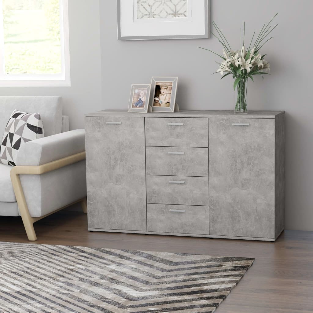Ralph Sideboard Concrete Grey Chipboard