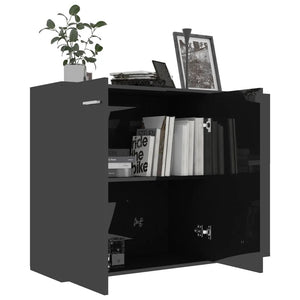 Odie Sideboard High Gloss Black 105x30x75 cm Chipboard