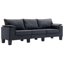 Load image into Gallery viewer, League 3Seater Sofa Dark Grey Fabric
